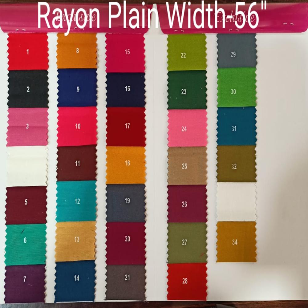 Rayon Plain Fabric 58 Peak Quality - Application: Garment