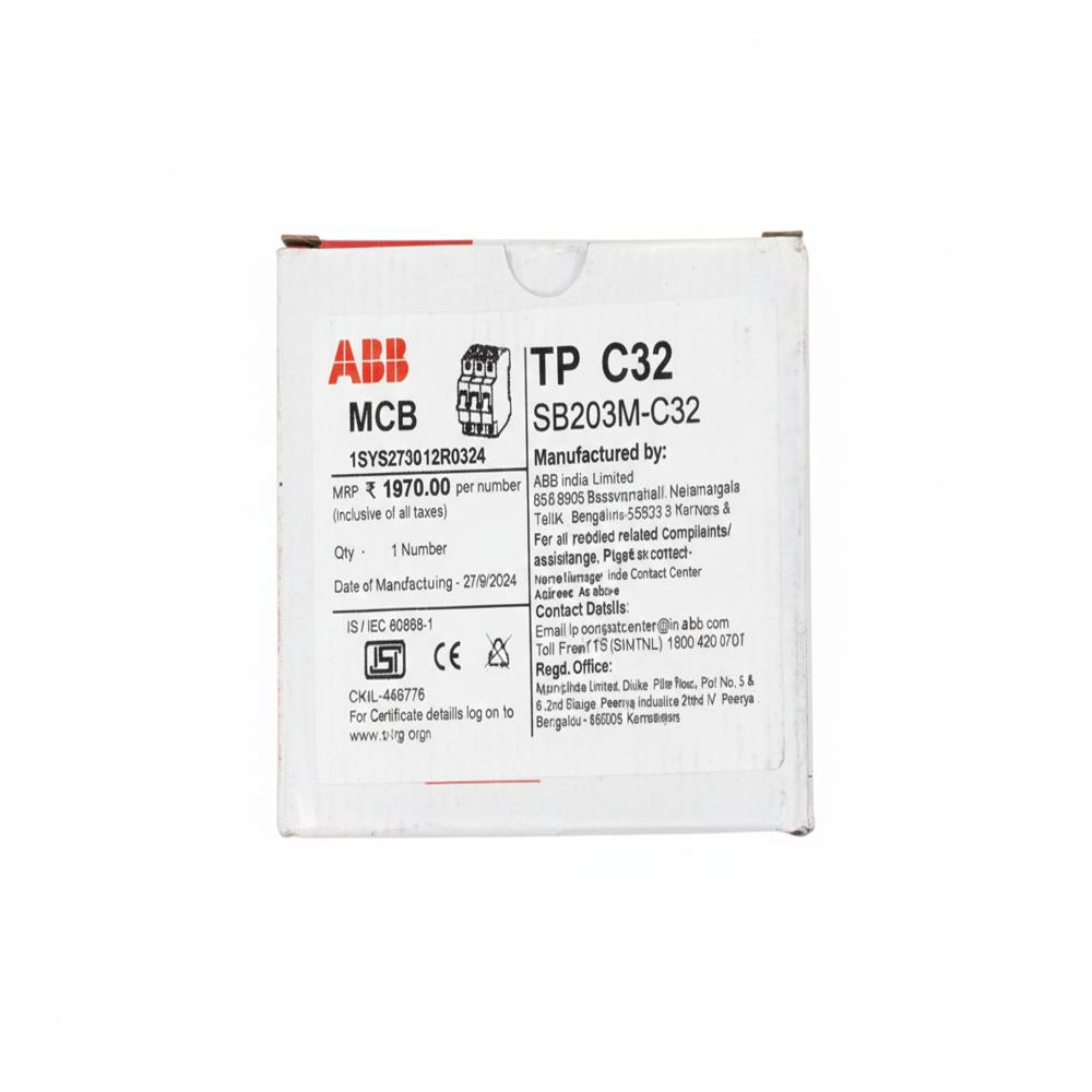 Mcb 3 Pole 63A - Color: White