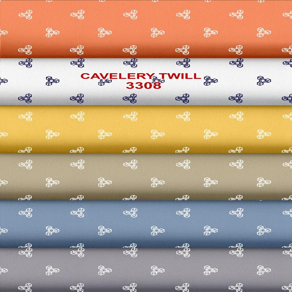 Shirting Calvery Twill Printed Cotton Fabric