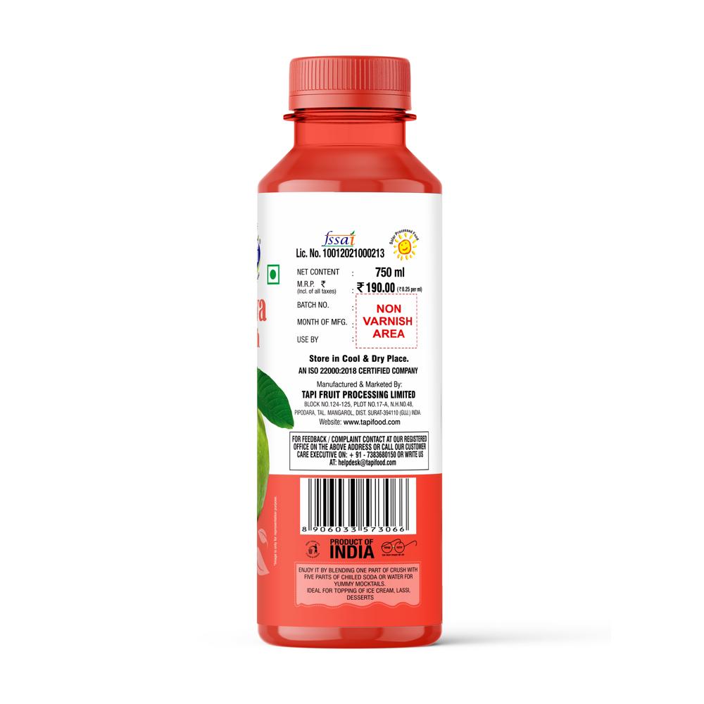 Guava Crush 750 Ml - Ingredients: Sugar