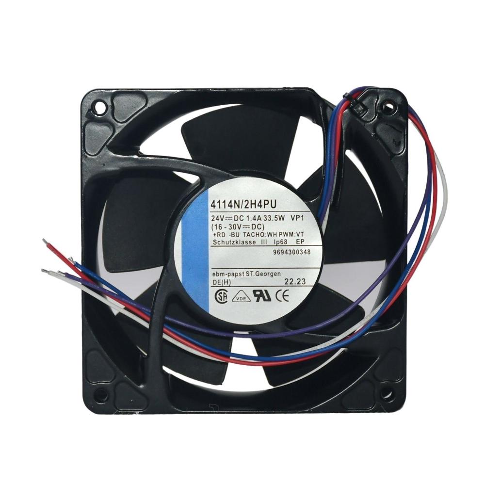 EBM PAPST 4114N/2H4PU 24V DC 1.4A 33.5W Inverter Plastic Blade Heat Ball Bearing Cooling Fan