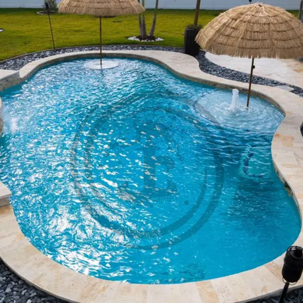 Outdoor Swimming Pool - Abs Material, 3.5' To 8' Depth Range, Blue Color | Designed For Residential Relaxation And Versatile Usage In Private Bungalows And Apartments