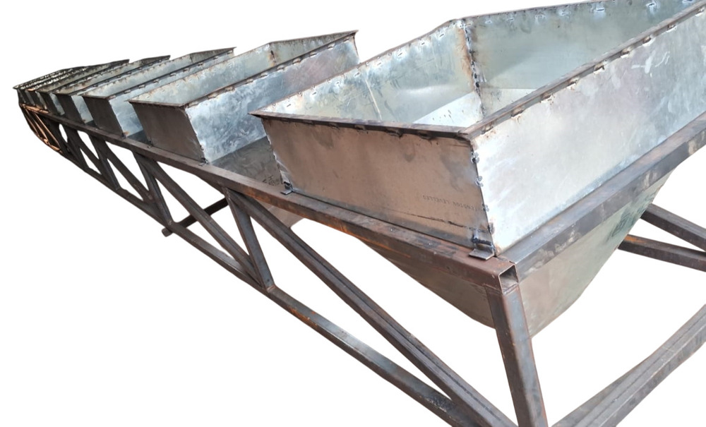 Custom Fabricated Metal Hopper - Color: Silver