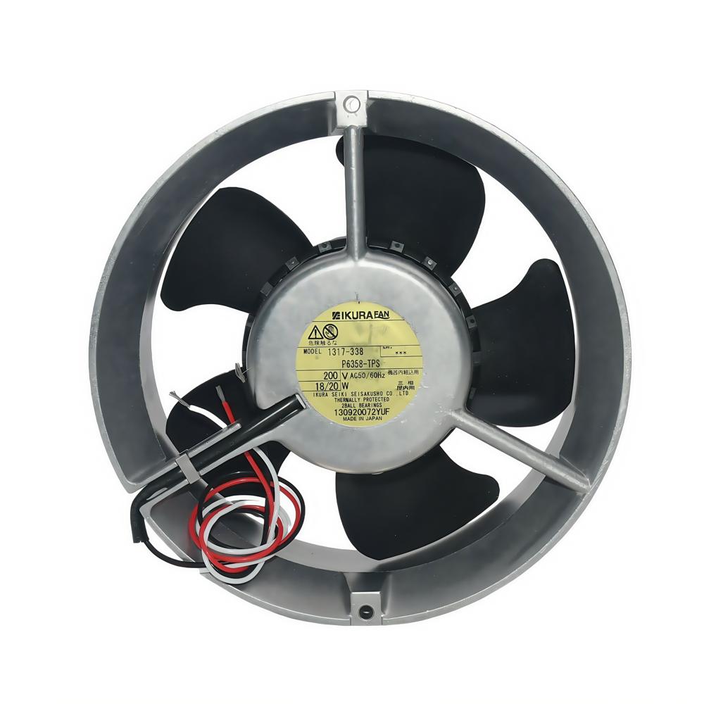 IKURA P6358-TPS 200V 18/20W Electric Ball Bearing Aluminum Plastic Blade DC Cooling Fan 