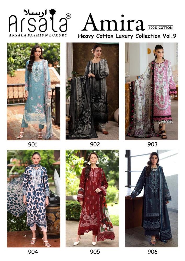 Arsala Amira Vol-9 Karachi Dress Material