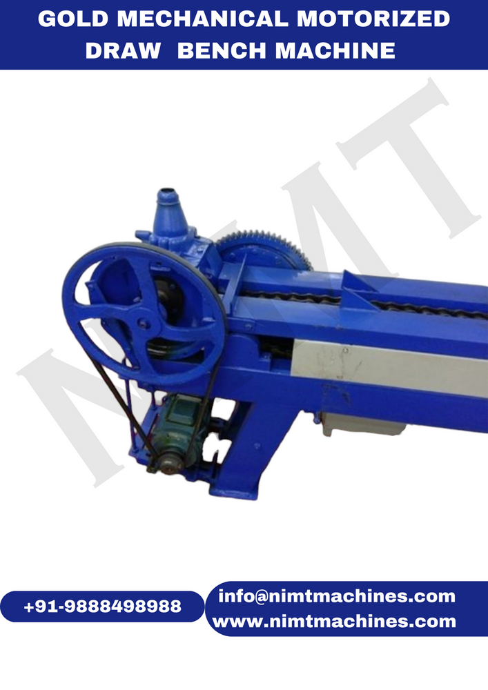 Gold Mechanical Motorized Draw Bench Machine