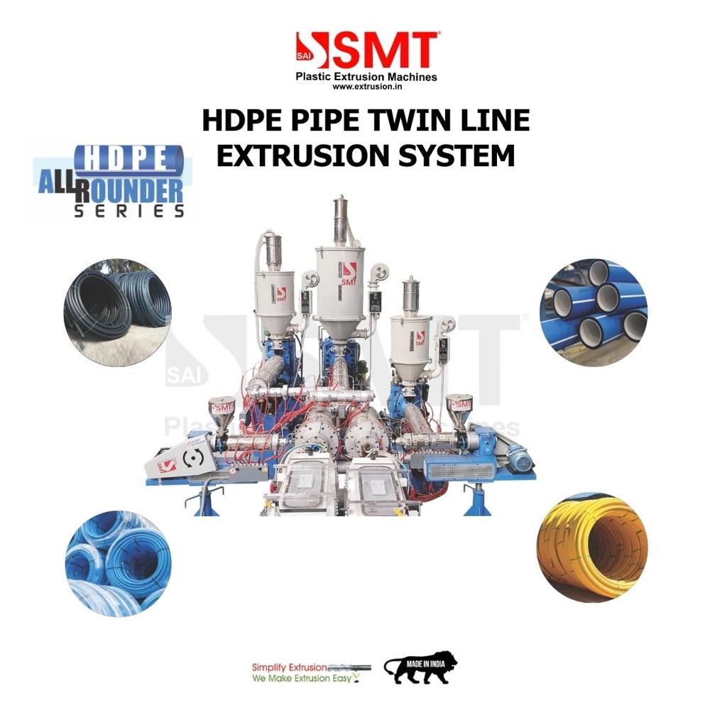 Hdpe Pipe Twin Line Extrusion System - Hdpe Pipe Plant - Automatic Grade: Automatic