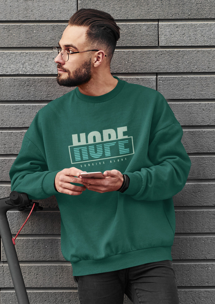 Green Printed Sweatshirt