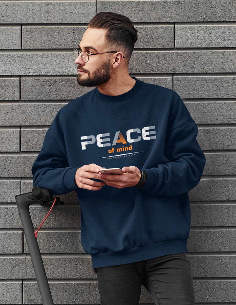 Blue Printed Sweatshirt