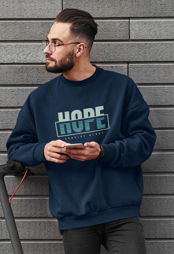 Hope Printed Green Sweatshirt