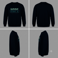 Hope Printed Green Sweatshirt - Color: Blue
