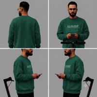Hope Printed Light Blue Sweatshirt - Color: Multicolour