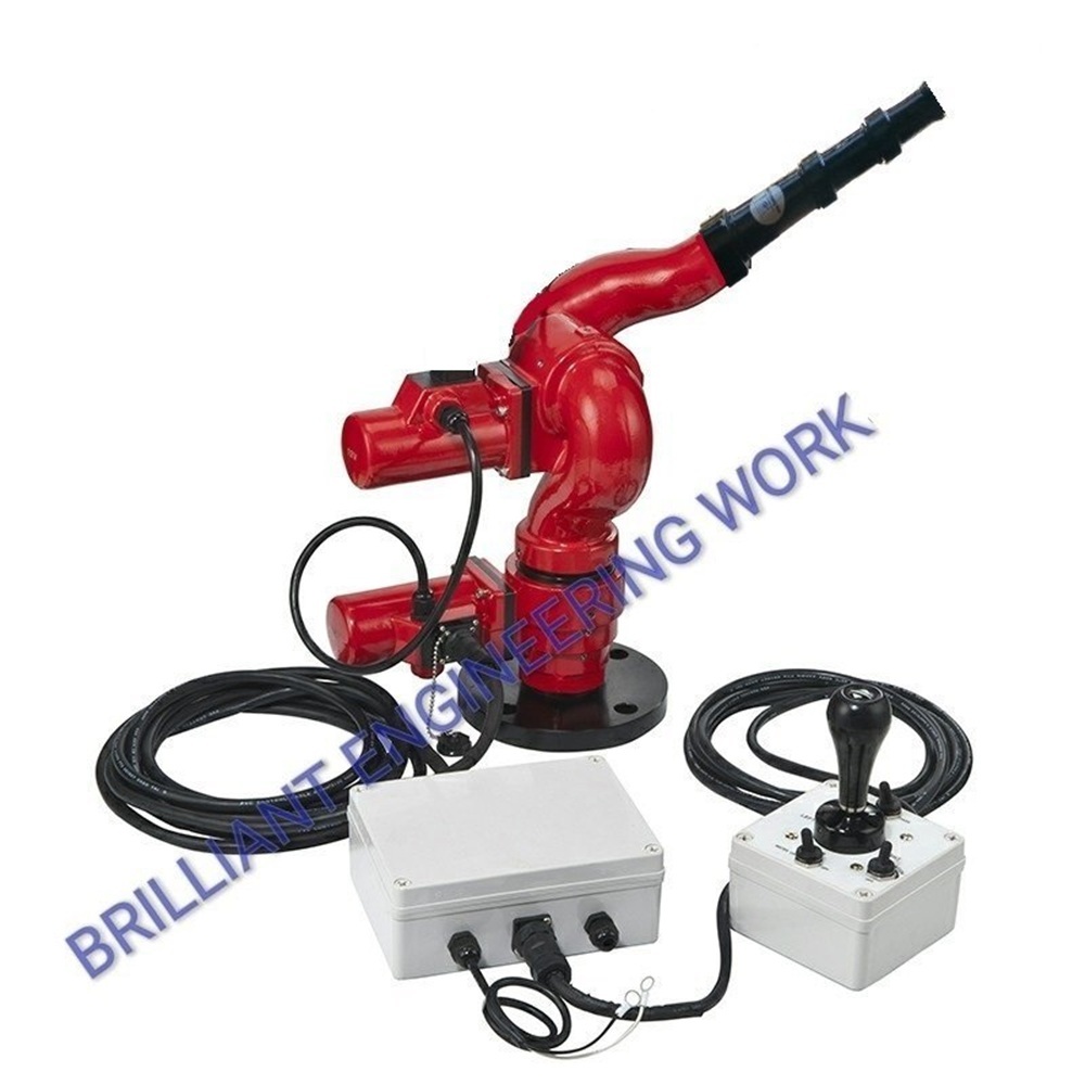 Electric Remote Controlled Fog Jet Fire Monitor - Color: Red And Silver