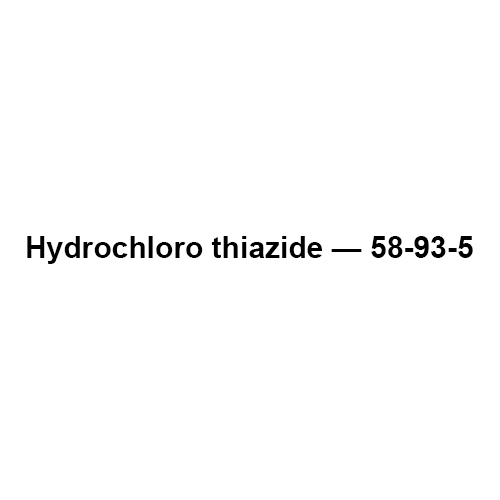 Hydrochloro thiazide - 58-93-5