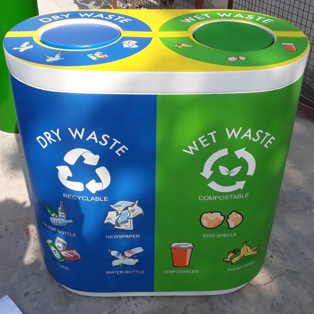 Frp Duo Dustbin - Coating Type: Resin Coating