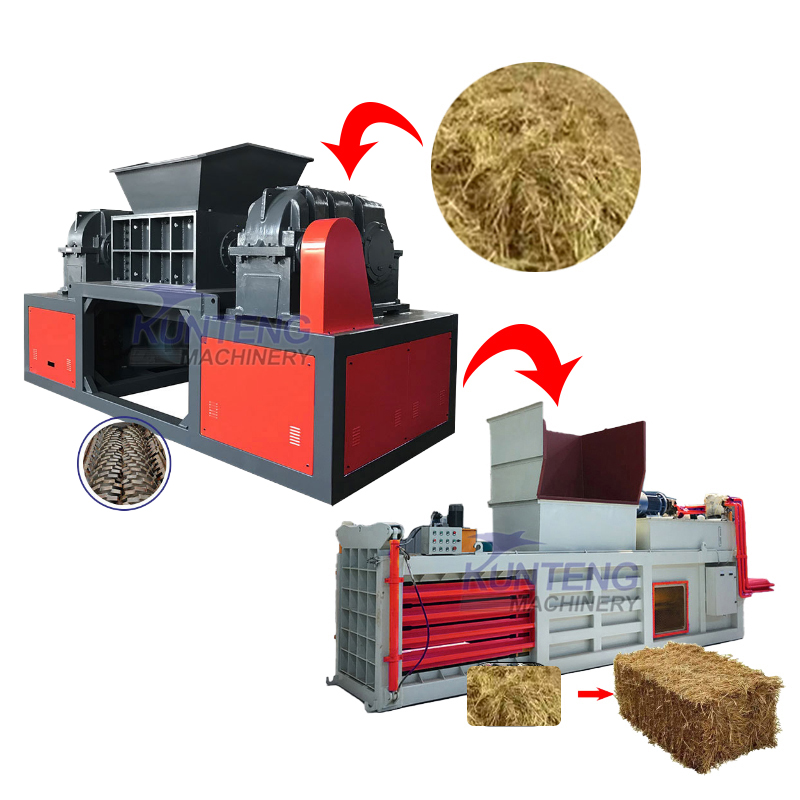 Agricultural Waste Crusher Green Waste Crusher Baler Machine Garbage Packing Machine Waste Plastic Baler Machine - Dimension (l*w*h): 2800*1300*1850 Millimeter (mm)