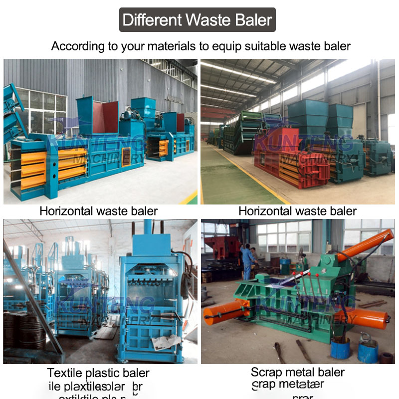 Agricultural waste crusher Green waste crusher baler machine Garbage packing machine Waste plastic baler machine
