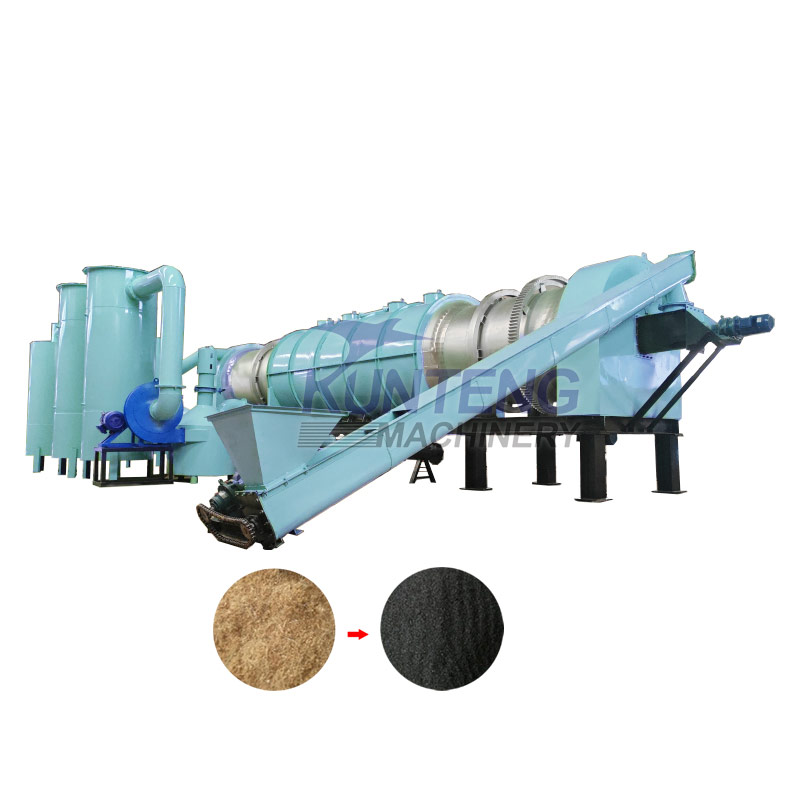 Continuous Carbonization Equipment Coconut Shell Palm Shell Carbonization Furnace Smokeless Industrial Charcoal Carbonization Furnace - Briquette Size: Customized
