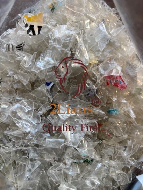 PET Bottles Flakes Clear with labels