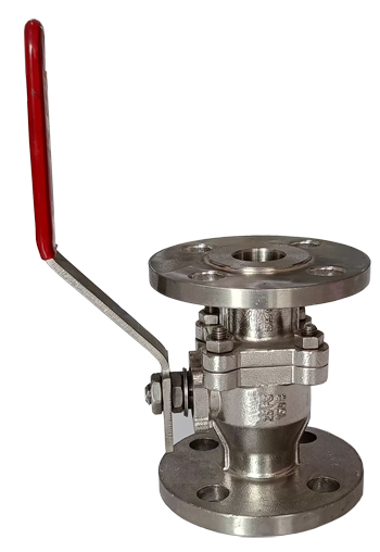 2 Piece (Two Piece) Floating Ball Valves - Color: Silver