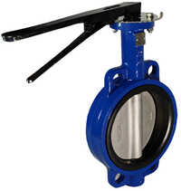 Double-triple Offset Industrial Butterfly Valves - Color: Black And Blue
