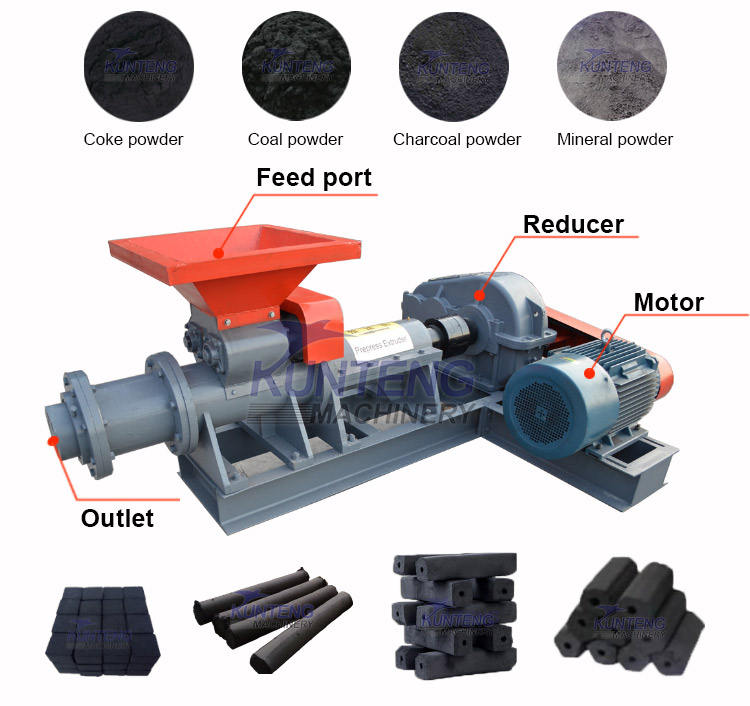 Fully automatic charcoal extruder briquette machine Barbecue charcoal compactor Bamboo charcoal forming machine Coal Forming Equipment