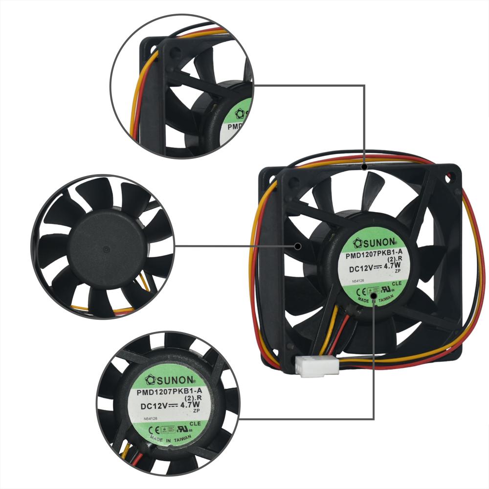 SUNON PMD1207PKB1-A 7020 12V Ball Electric 3000rpm Plastic Blade Industrial Cooling Fan
