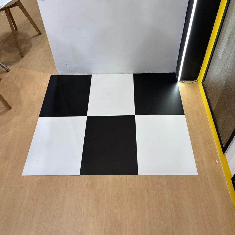 Black & White Luxury Vinyl Tile (LVT)