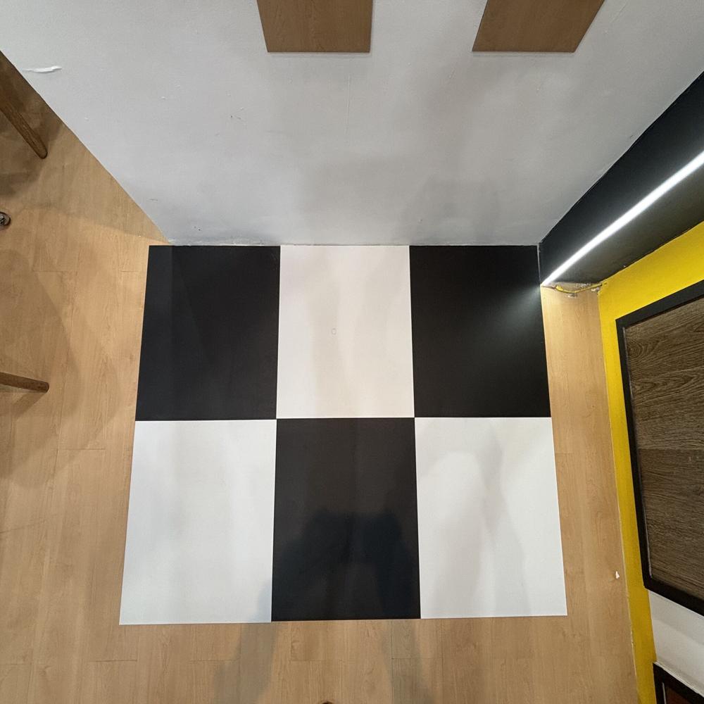 Black & White Luxury Vinyl Tile (LVT)