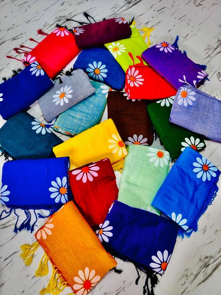 Handloom Khadi Cotton Saree With  Hand Painted Work