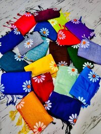 Handloom Khadi Cotton Saree With  Hand Painted Work