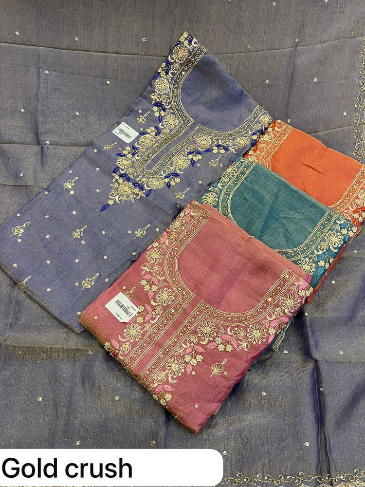 Gold Crush Unstitched Suit - Color: Multicolor