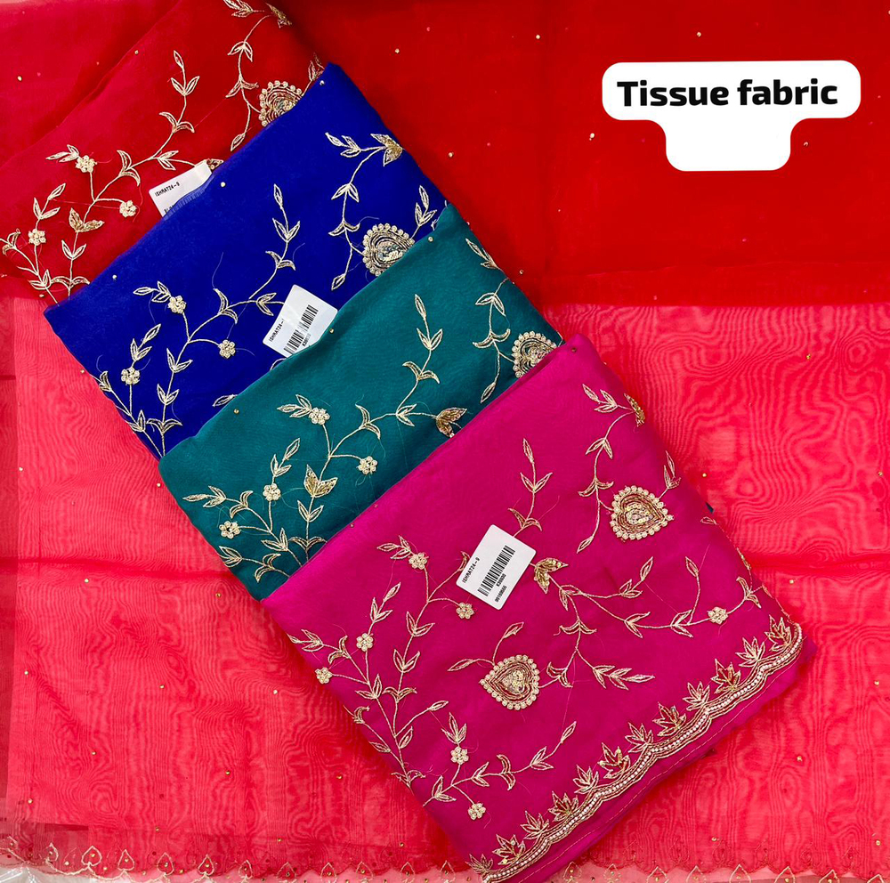 Tissue Fabric Unstitched Suit - Color: Multicolor