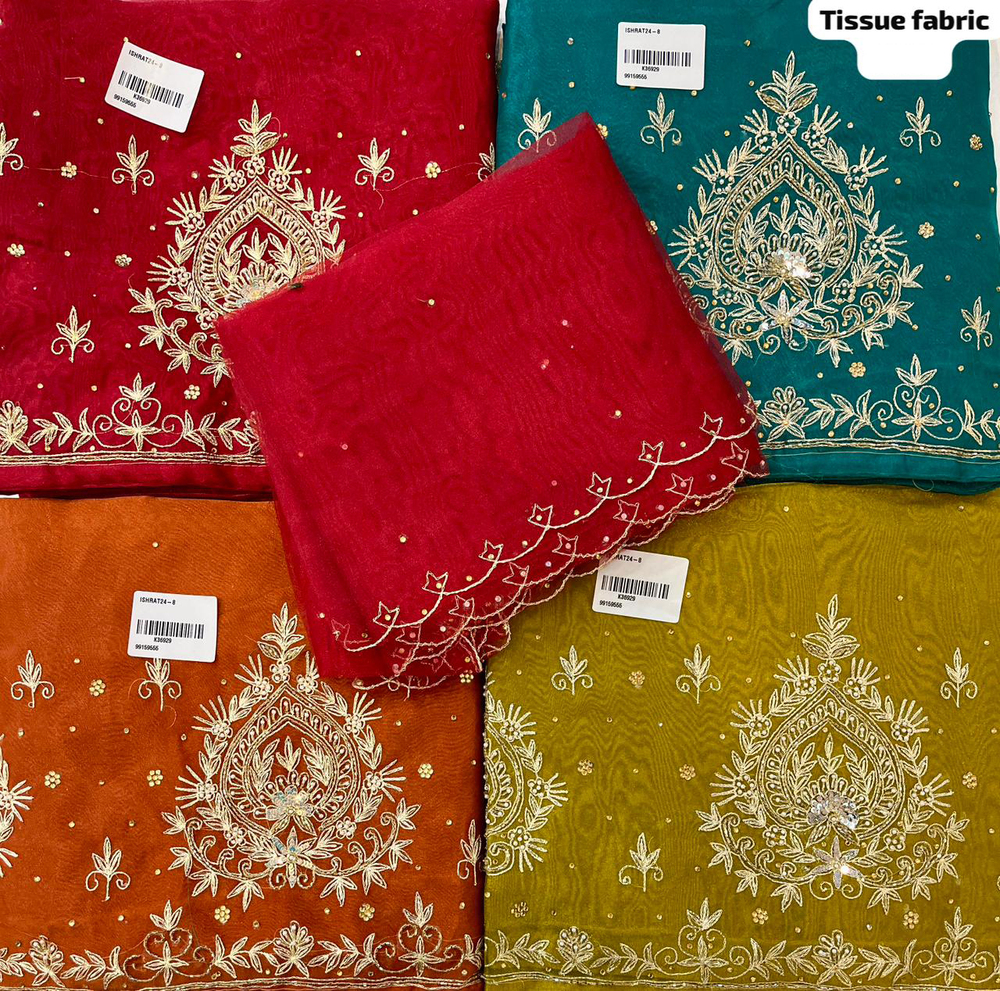 Tissue Fabric Unstitched Suit - Color: Multicolor