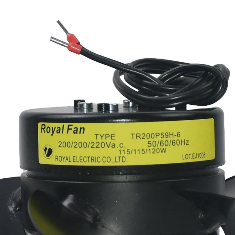 ROYAL FAN TR200P59H-6 220V AC 120W 50/60HZ Electric Server & Industrial Inverter Fan Ball Cooling Fan