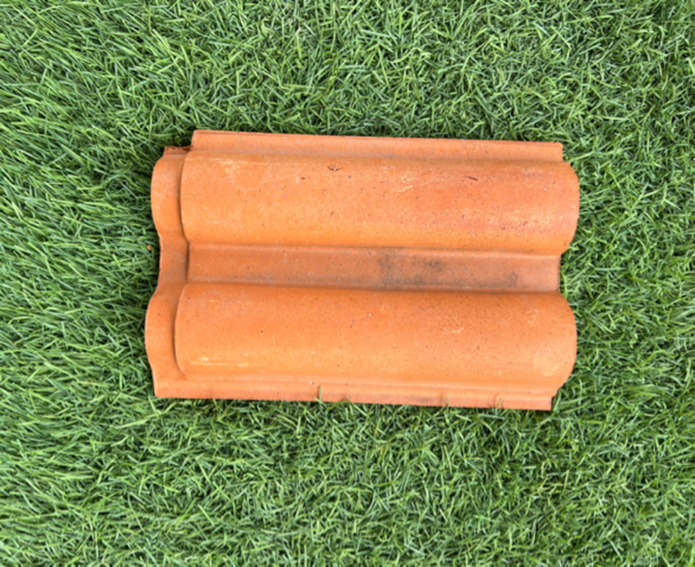 Double Bamboo 9X6 Clay Tile - Color: Red