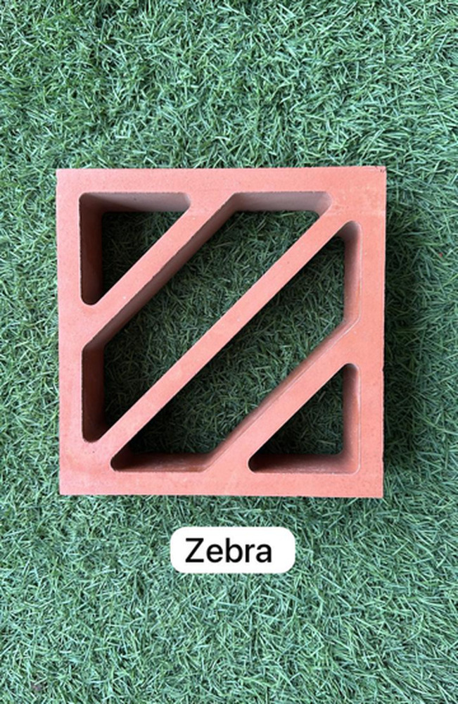 8x8 Zebra Terracotta Jali
