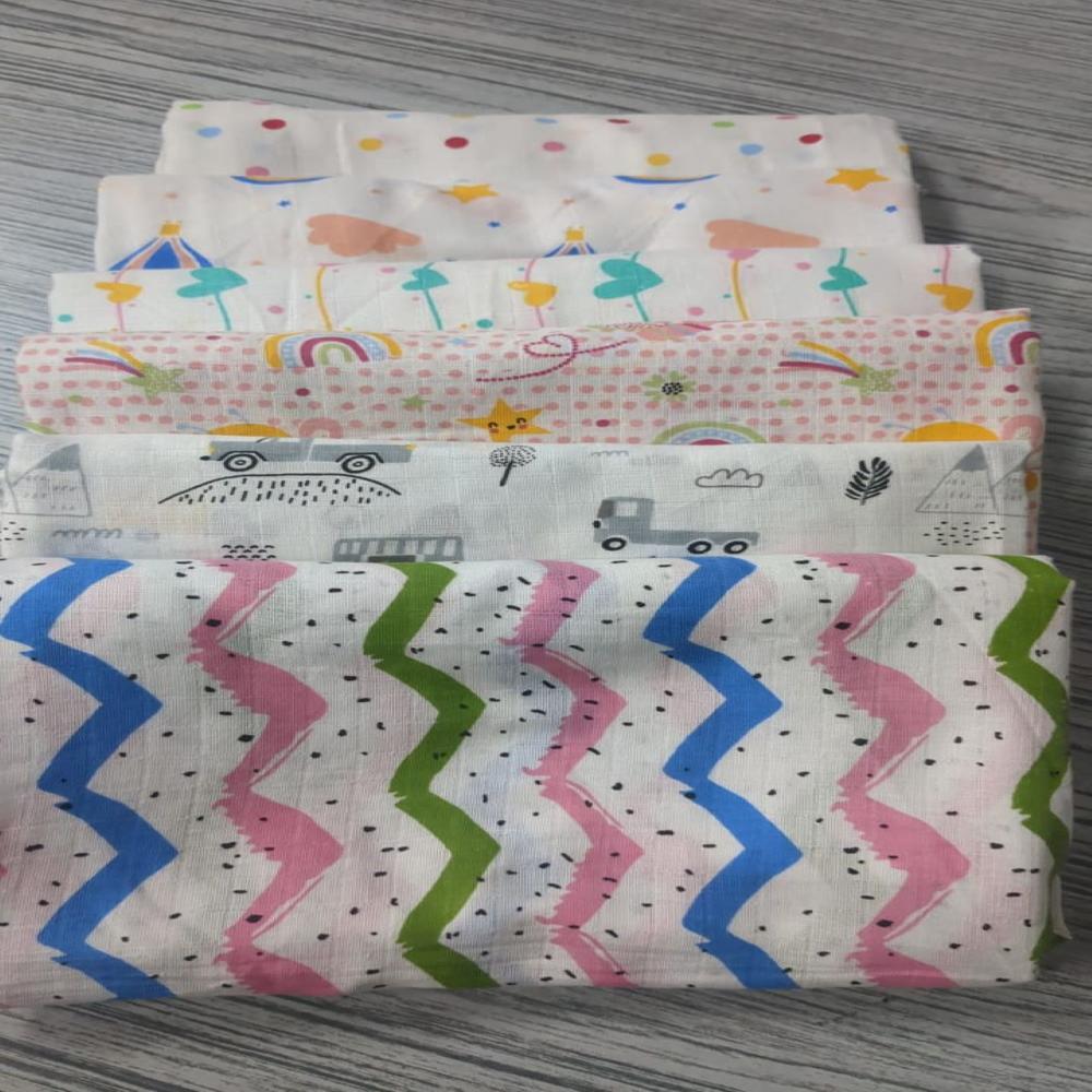 Printed Muslin Fabric