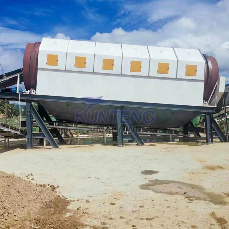 Construction Waste Screening Machinery Household Waste Solid Waste Drum Screen Machinery Environmental Protection Equipment Garbage Sorting Line - Capacity: 50 T/hr