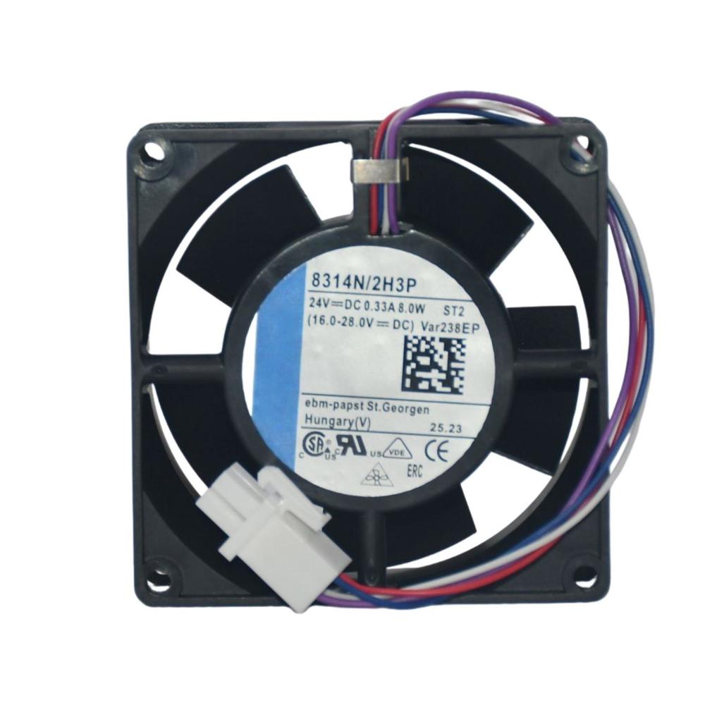 EBM PAPST 8314N/2H3P 24V 33A 8.0W 8025mm 3000 RPM Electric Powered Fan Radiator Cooling Fan
