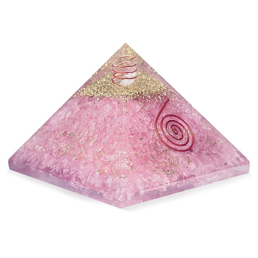 Rose Quartz Pyramid - Color: Pink