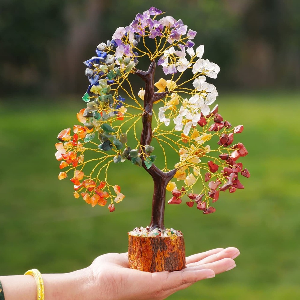 300 Chips Seven Chakra Trees - Color: Multicolor