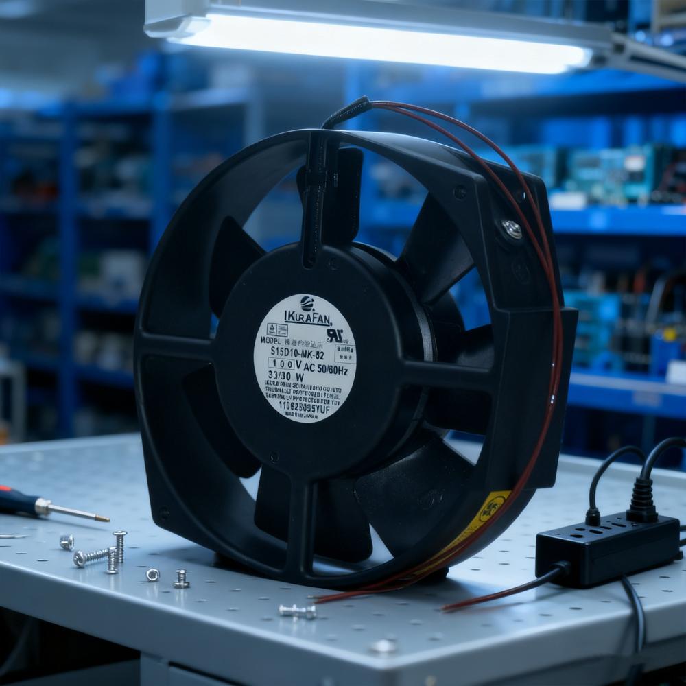 IKURA S15D10-MK-82 AC100V 33/30W 12038mm Duct Fan Ball Bearing Electric Industrial Axial Cooling Fan 