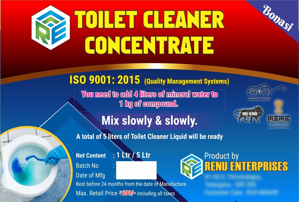 Toilet Cleaner Concentrate - Color: Blue