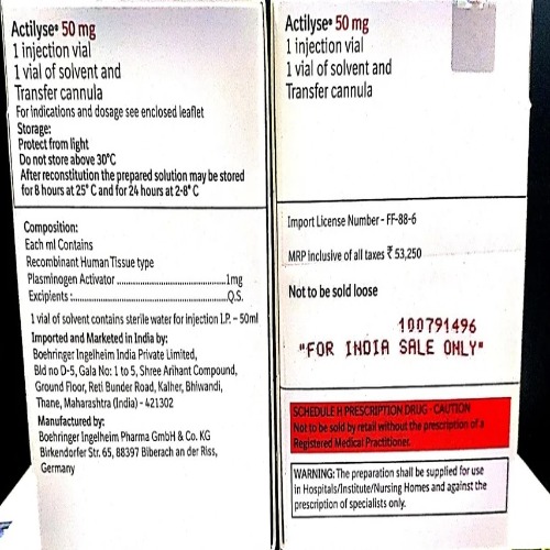 Actilyse 50 mg Injection