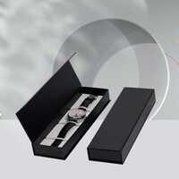 Black Magnet Watch Gift Case Box - Coating Type: As Per Customer Requirement