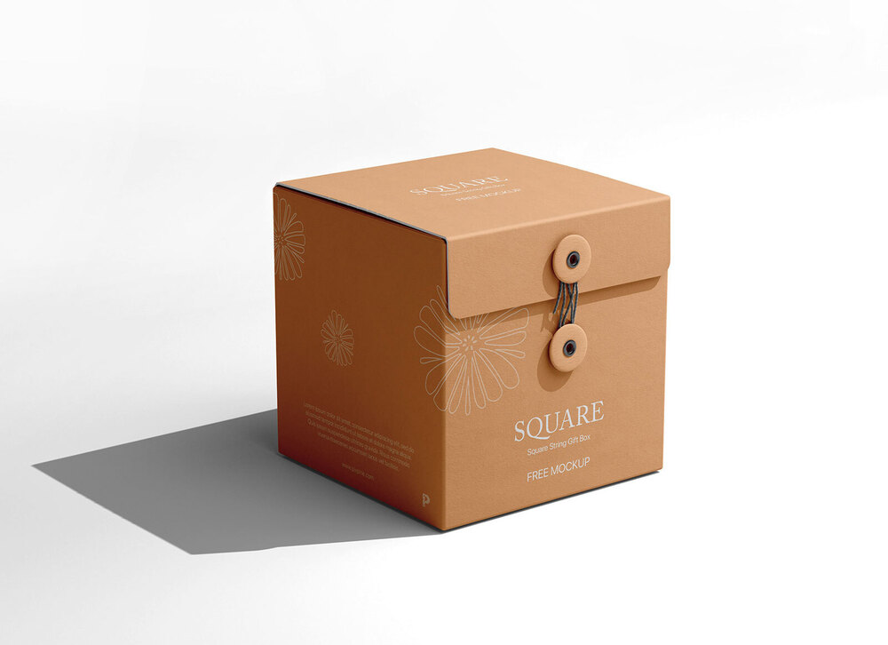 Free Square String Gift Box - Color: Different Available