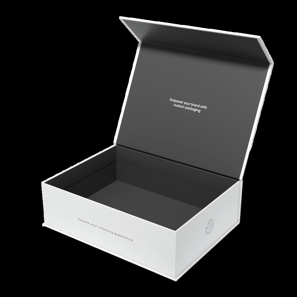 Large Magnetic Lid Rigid Box - Color: White