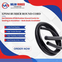 Epdm Rubber Round Cord - Color: Black