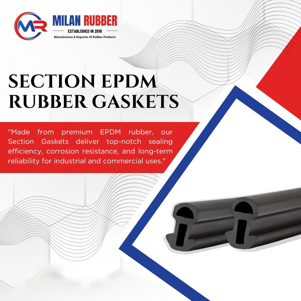 Section Epdm Rubber Gasket - Color: Black